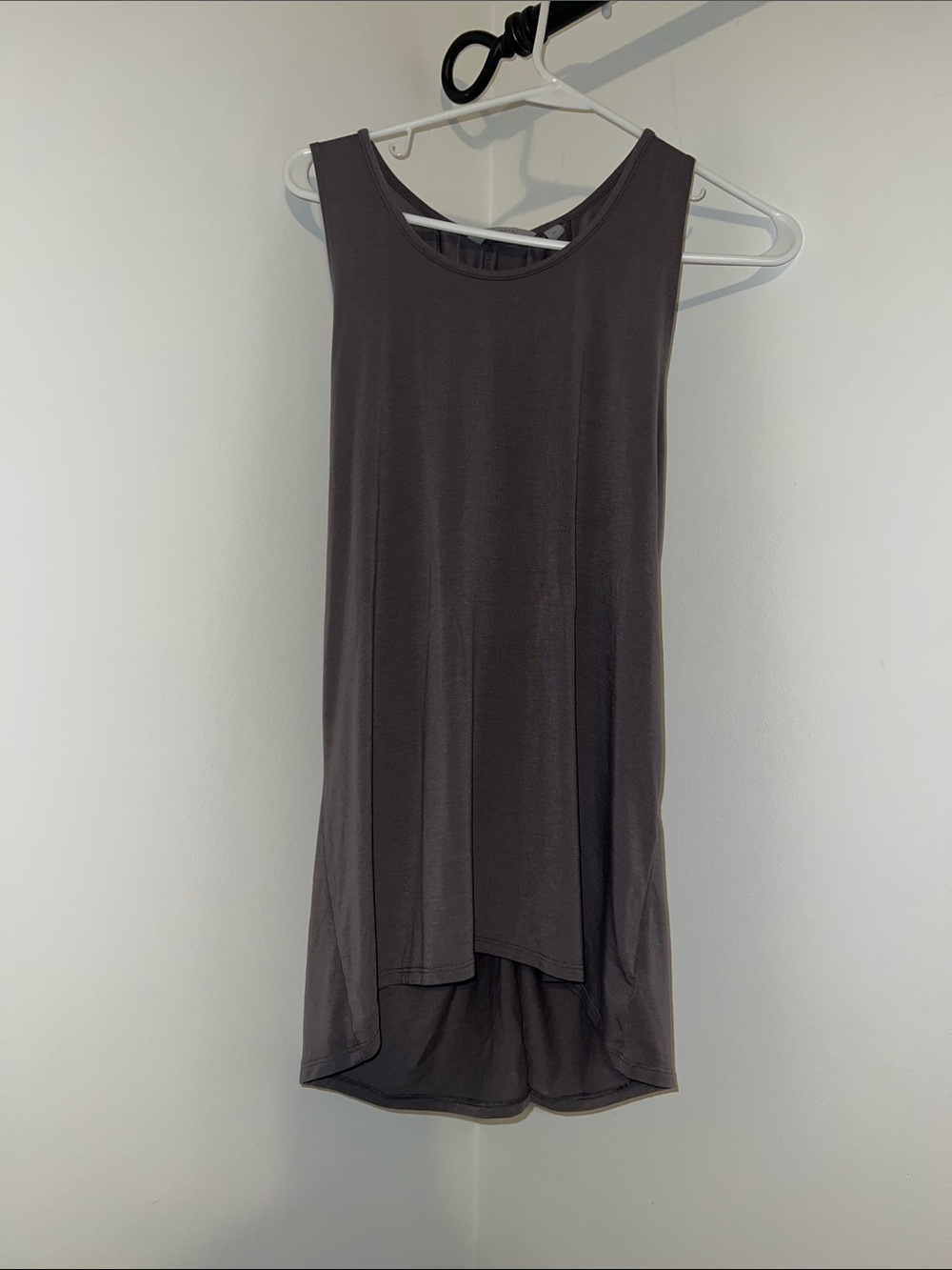 Athleta Sleeveless High-Low Tank Dress - Charcoal sz M